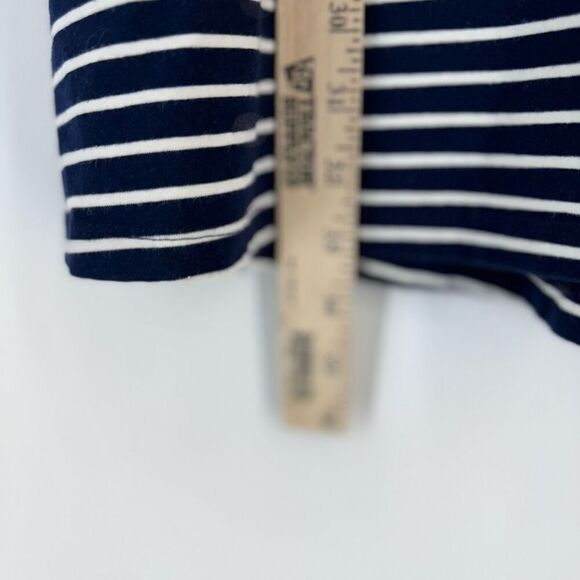 Umgee Womens Navy Blue White Striped Open Back Tie Shirt Dress Medium - Picture 8 of 8